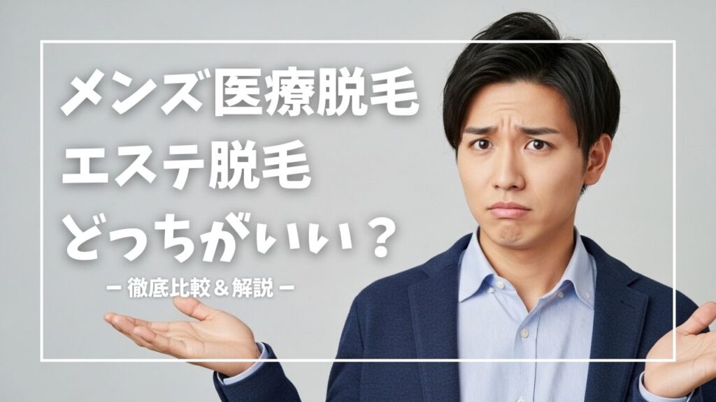 メンズ医療脱毛とエステ脱毛はどっちがいい？