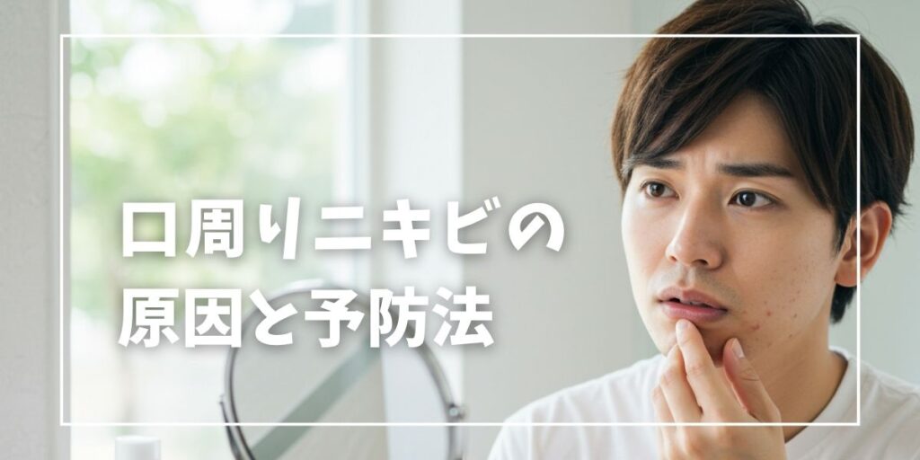 男性の口周りニキビの原因と予防・治療法