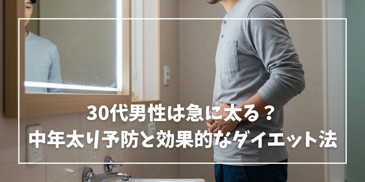 30代男性は急に太る？中年太り予防と効果的なダイエット法