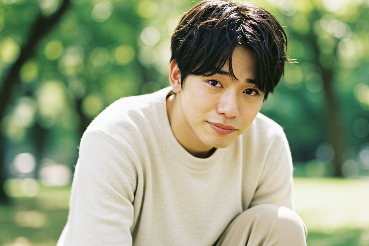 涙袋がチャームポイントの優しい印象の20代男性