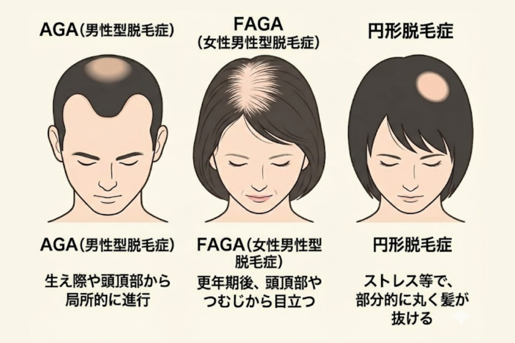 脱毛症(AGA・FAGA・円形脱毛症)