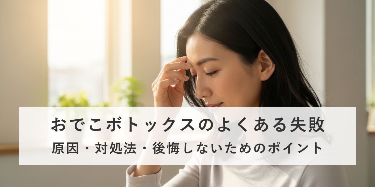 おでこボトックスのよくある失敗｜原因・対処法・後悔しないためのポイント