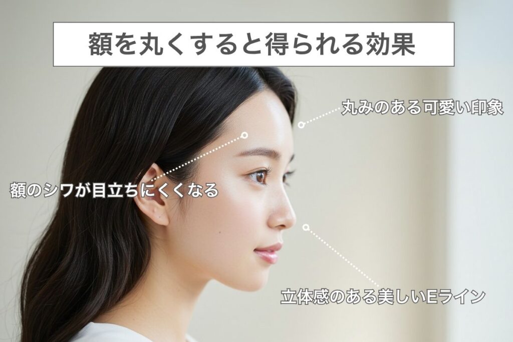 額を丸くすることのメリット