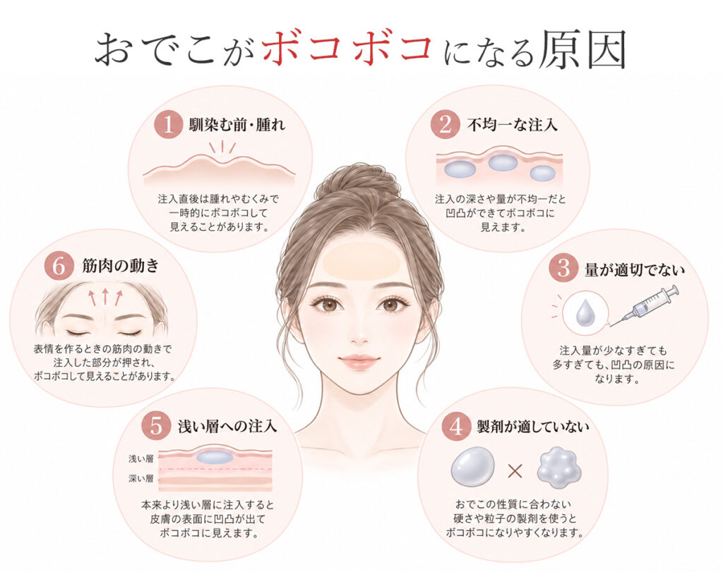 額（おでこ）がボコボコになる原因