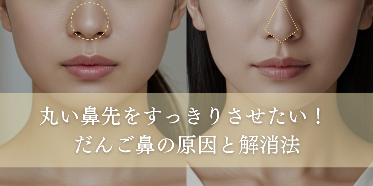 丸い鼻先をすっきりさせたい! だんご鼻の原因と解消法