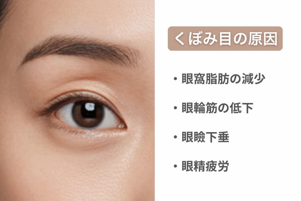 くぼみ目の原因
