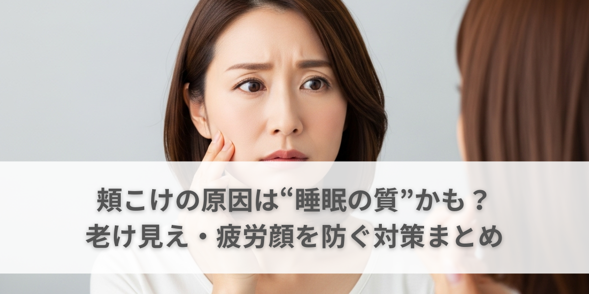 頬こけの原因は“睡眠の質”かも？老け見え・疲労顔を防ぐ対策まとめ