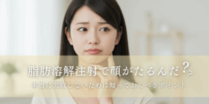 脂肪溶解注射で顔がたるんだ？本当に失敗しないために知っておくべきポイント