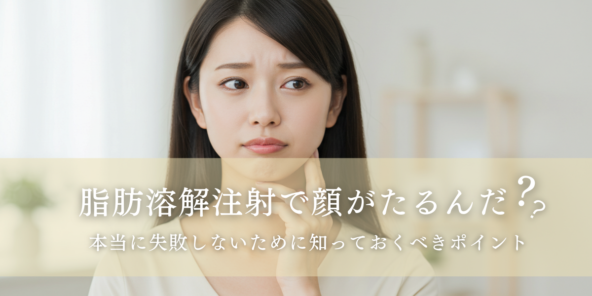 脂肪溶解注射で顔がたるむ?本当に失敗しないために知っておくべきポイント