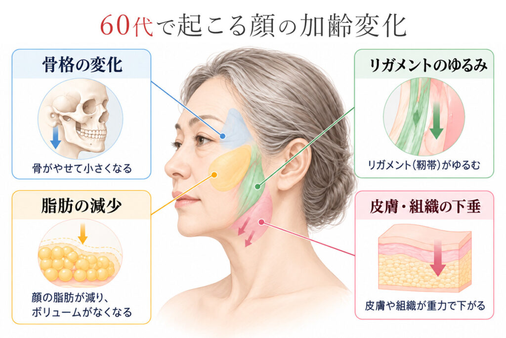 60代で起こる顔の加齢変化
