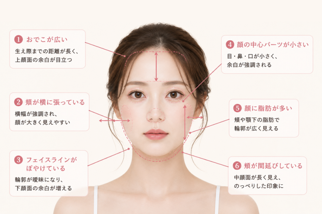 顔の余白が多く見える人の特徴