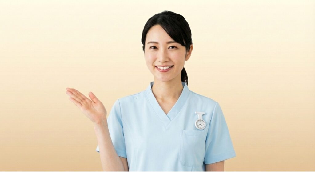 ミノキシジルの効果について解説する女性看護師
