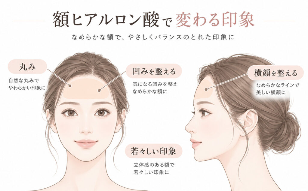 額（おでこ）ヒアルロン酸で変わる印象