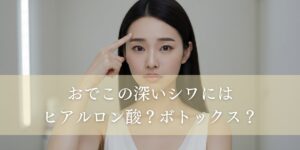 おでこの深いシワにはヒアルロン酸？ボトックス？