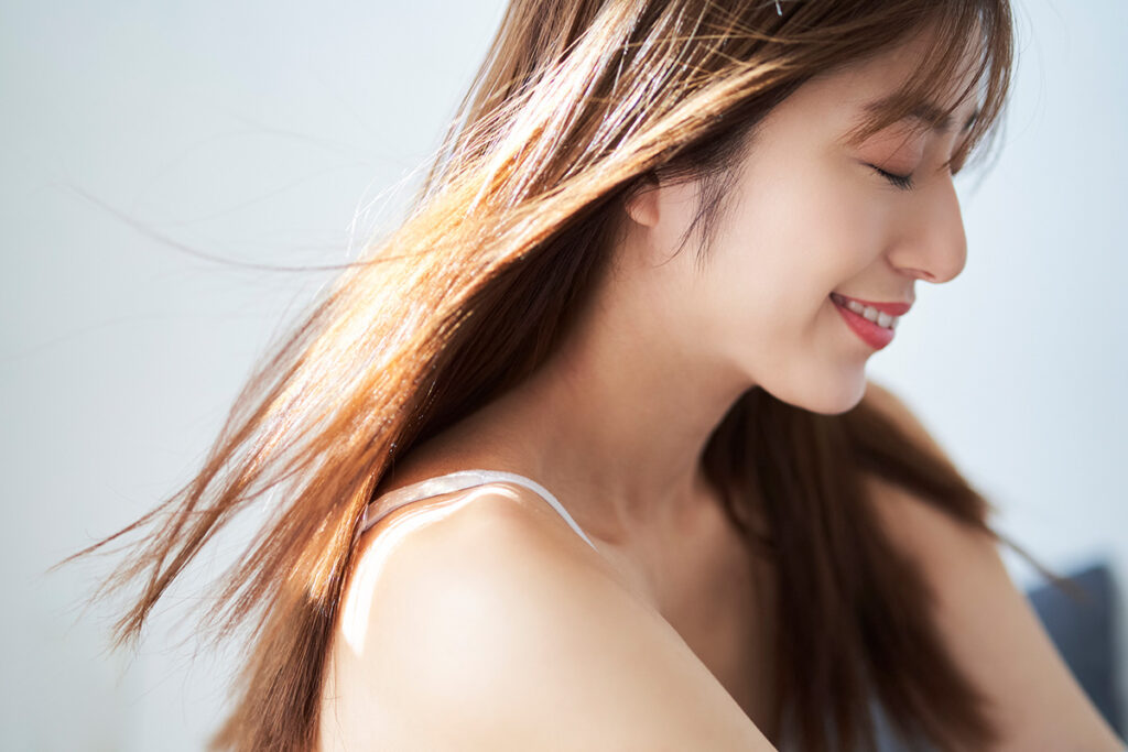 美しい素肌の女性