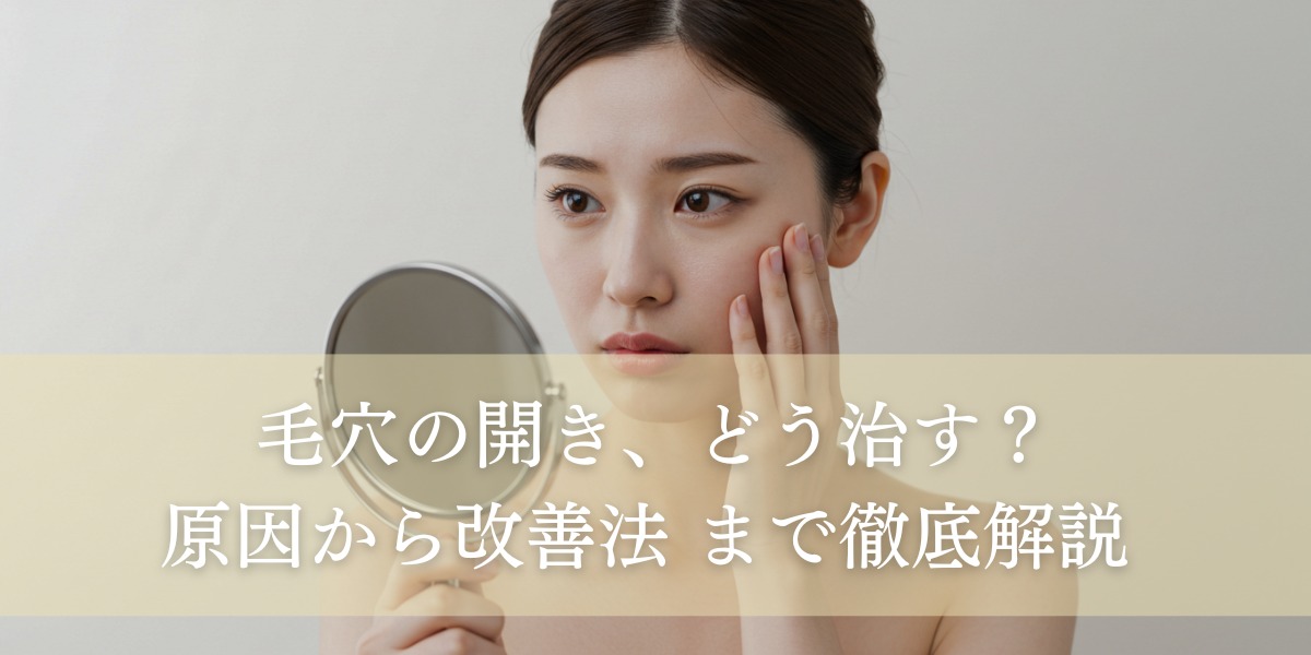 毛穴の開き、どう治す?原因から改善法 まで徹底解説
