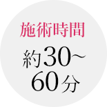 施術時間約30分〜60分