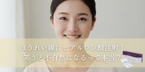 ほうれい線へのヒアルロン酸注射の後、笑うとどうなるの？不自然に見えないポイントを解説！