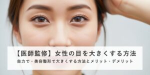 自力で・美容整形で女性の目を大きくする方法
