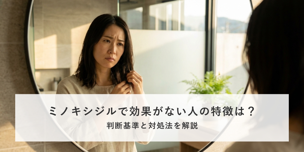 ミノキシジルで発毛効果がない人の特徴は？