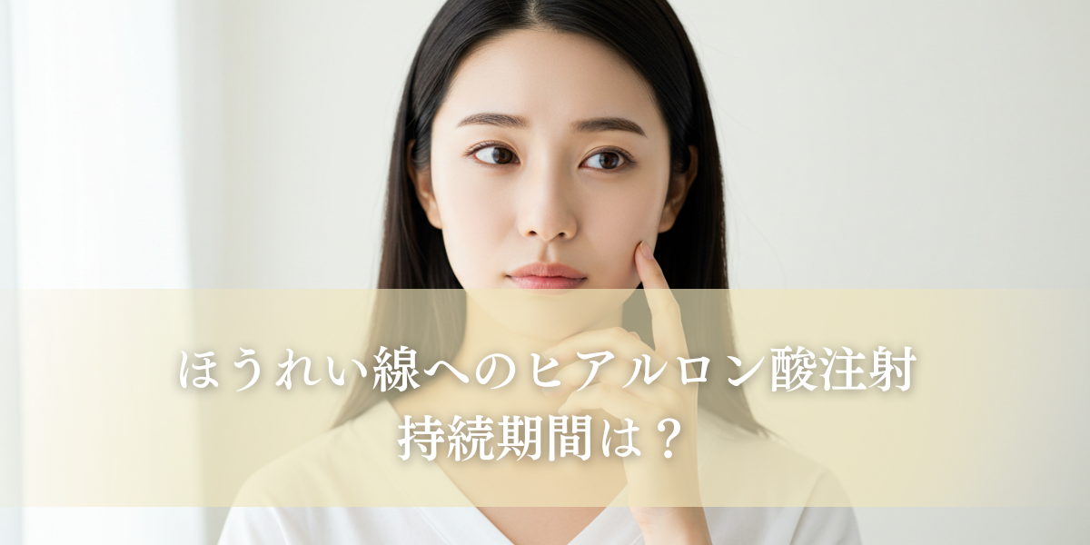 ほうれい線へのヒアルロン酸注射の持続期間は？