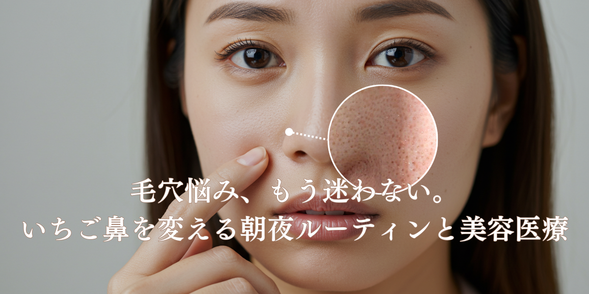 いちご鼻・クレーター肌を変える朝夜ルーティンと美容医療