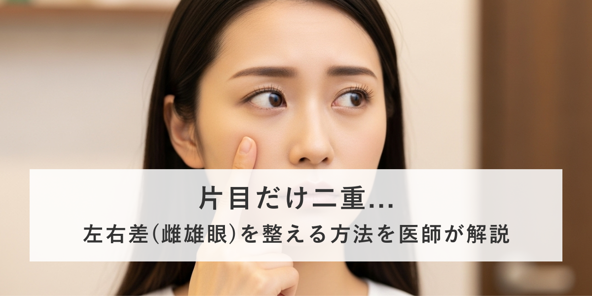 片目だけ二重（雌雄眼）が気になる…原因と解決法を徹底解説！