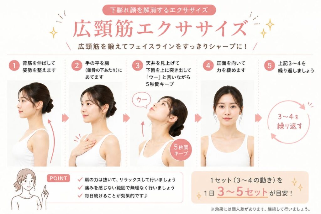 広頚筋のエクササイズ方法
