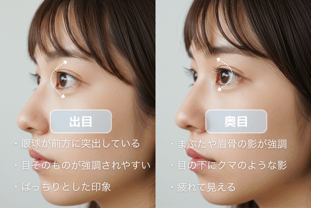 奥目と出目の違い