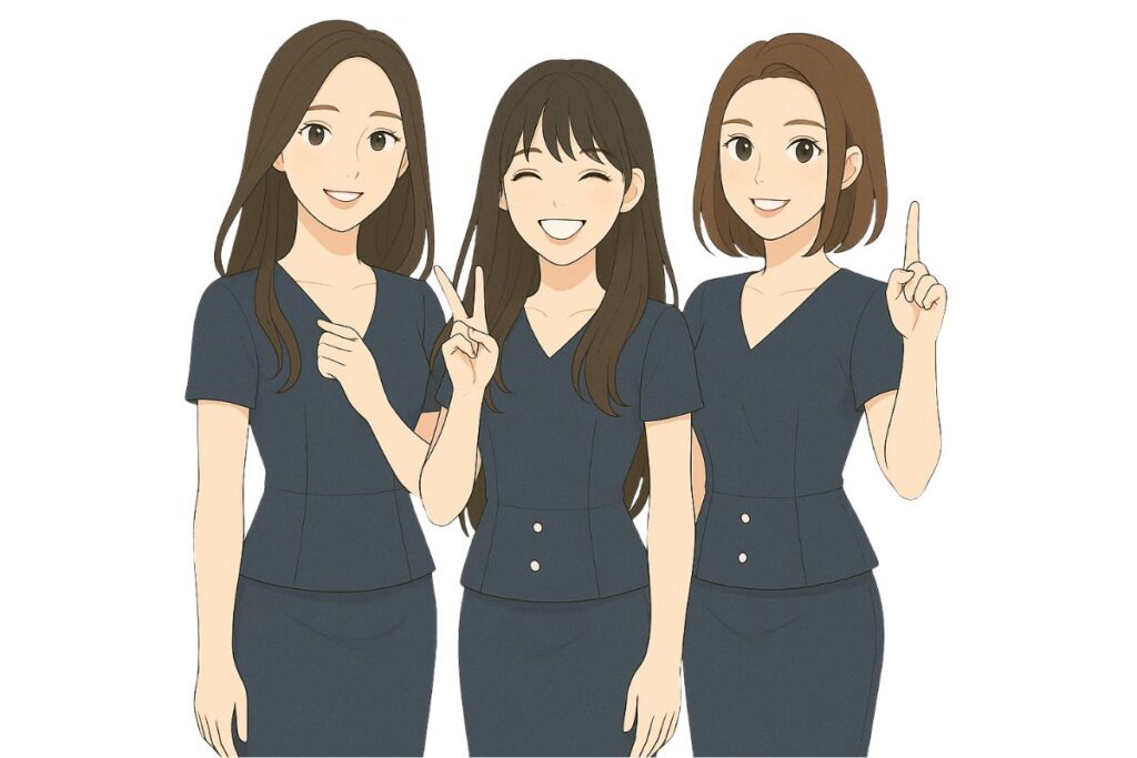 プライベートスキンクリニックスタッフのイラスト