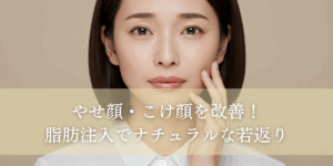 やせ顔・こけ顔を改善！脂肪注入でナチュラルな若返り