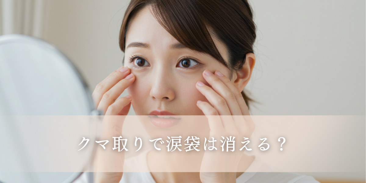 クマ取りで涙袋は消えるのか解説！