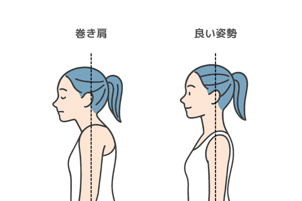 巻き肩
