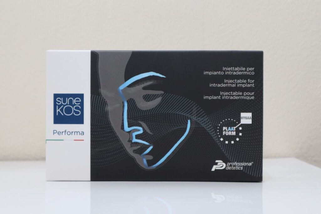 スネコス注射のパッケージ。スネコス注射の持続期間は6〜9カ月とされています。