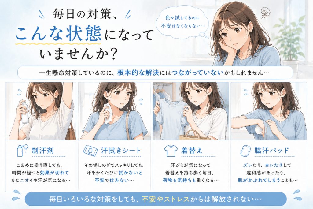 毎日の汗対策