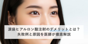 涙袋ヒアルロン酸注射のデメリットとは？失敗例と原因を医師が徹底解説