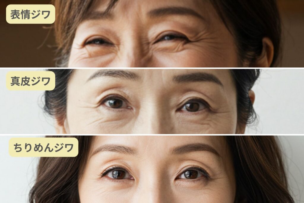 目元のシワの種類